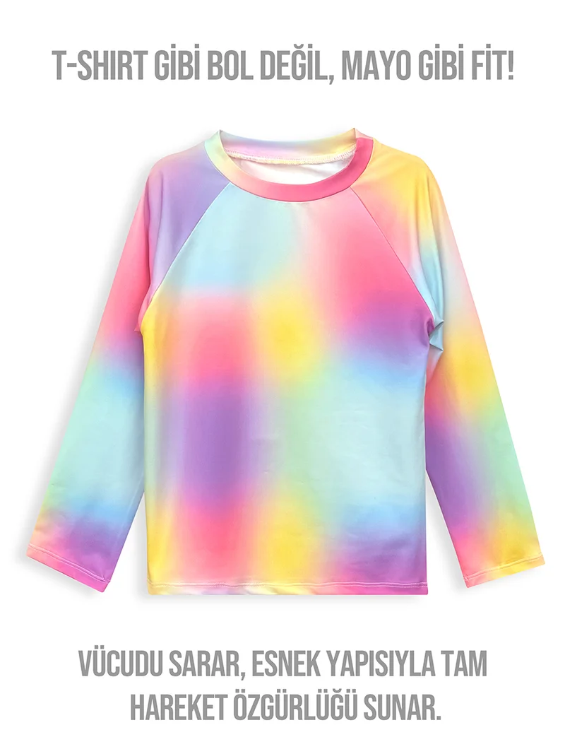 دينوكيدس ملابس سباحة للبنات بطبعة صبغية حماية من الشمس فوق البنفسجية +